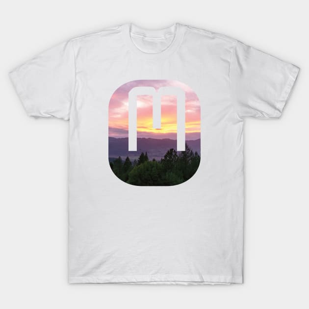 Initial M Sunset Photograph T-Shirt by DPattonPD